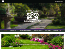 Tablet Screenshot of greenkeeperlandscaping.com